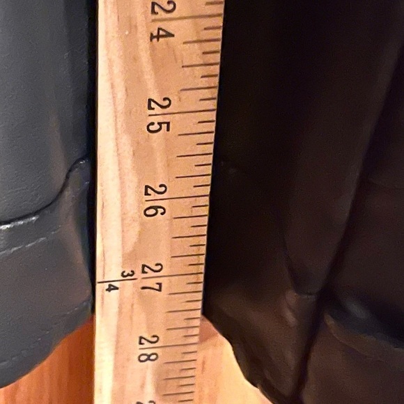 Ring of Fire Black Mens Large Faux Leather Hooded Bomber Jacket Fleece Lined New - Picture 12 of 14